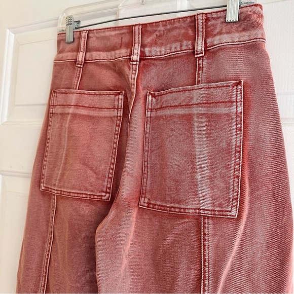 Free People Monroe High Waist Crop Barrel Jeans Size 26 Boho Fisherman - Picture 6 of 9